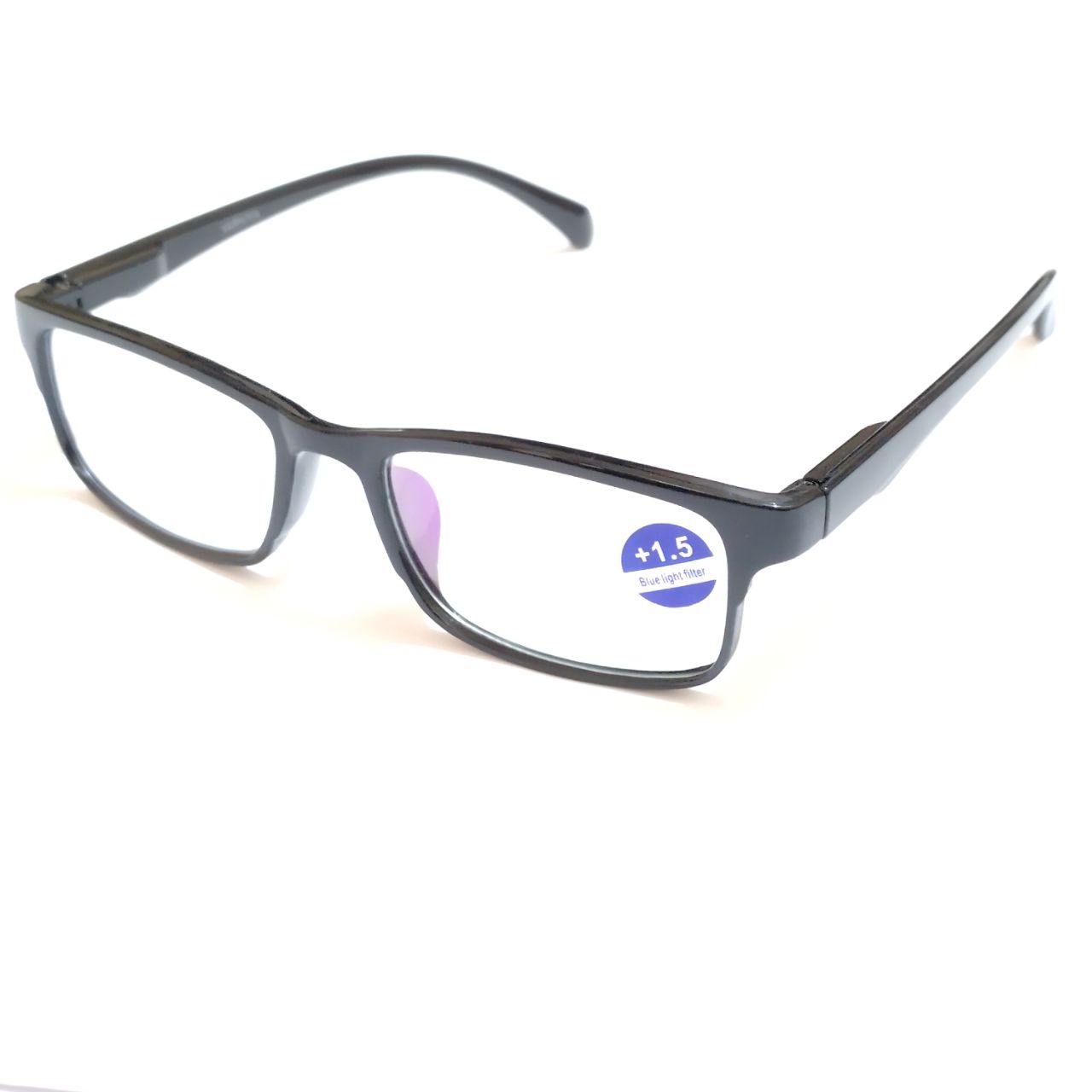 Black Lightweight Full Frame Blue Light Reading Glasses for Computer Use