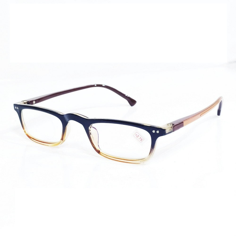 Brown Gradient Two Tone Full Frame Computer Reading Glasses with Anti Glare Coating Power 2.75