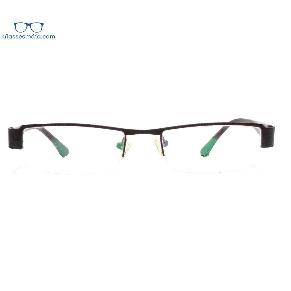 Black Supra Half Frame Blue Light Blocker Computer Glasses PR10002 - Glasses India Online