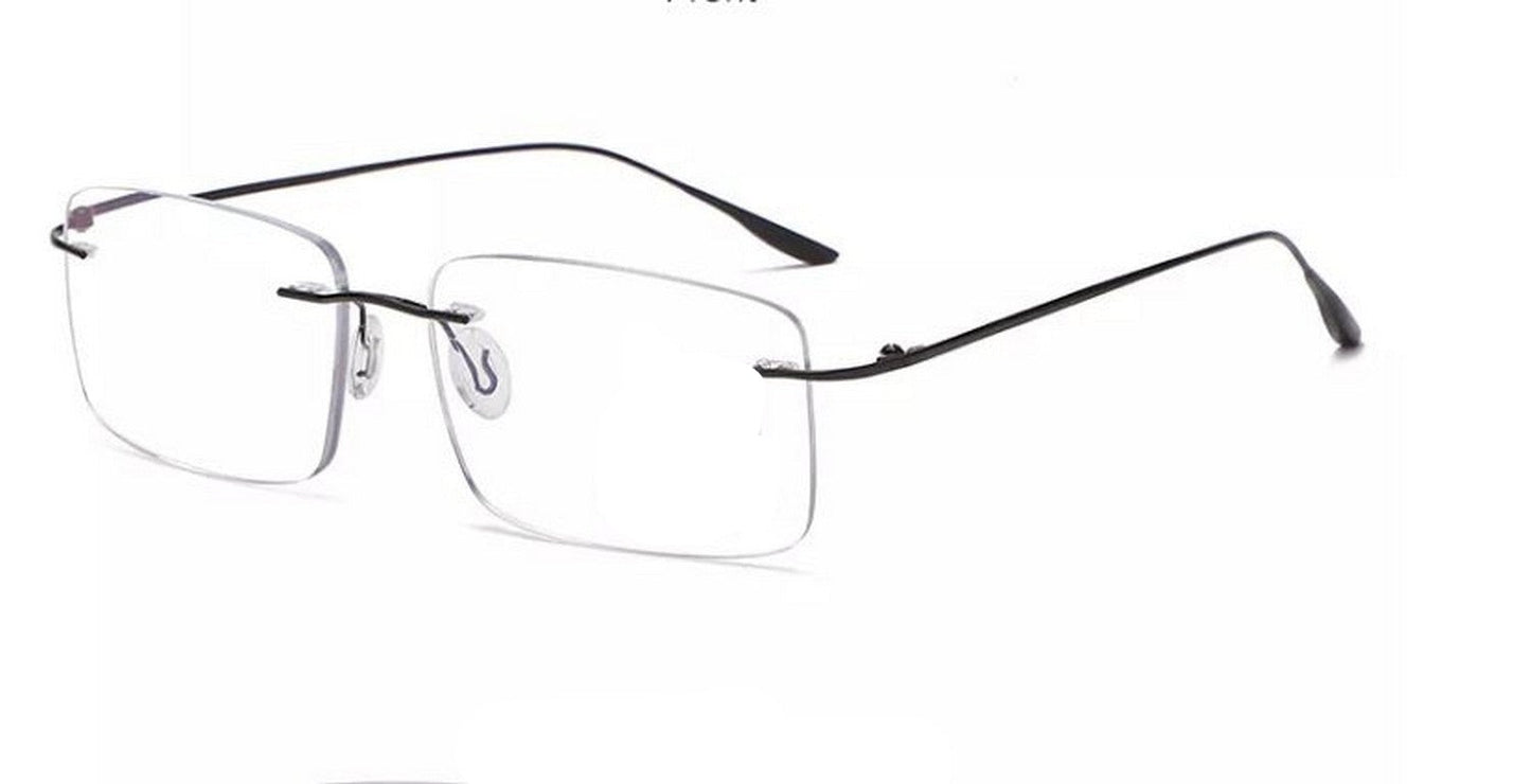 Ultralight Progressive Multifocal lenses blue light blocking rimless prescription reading glasses