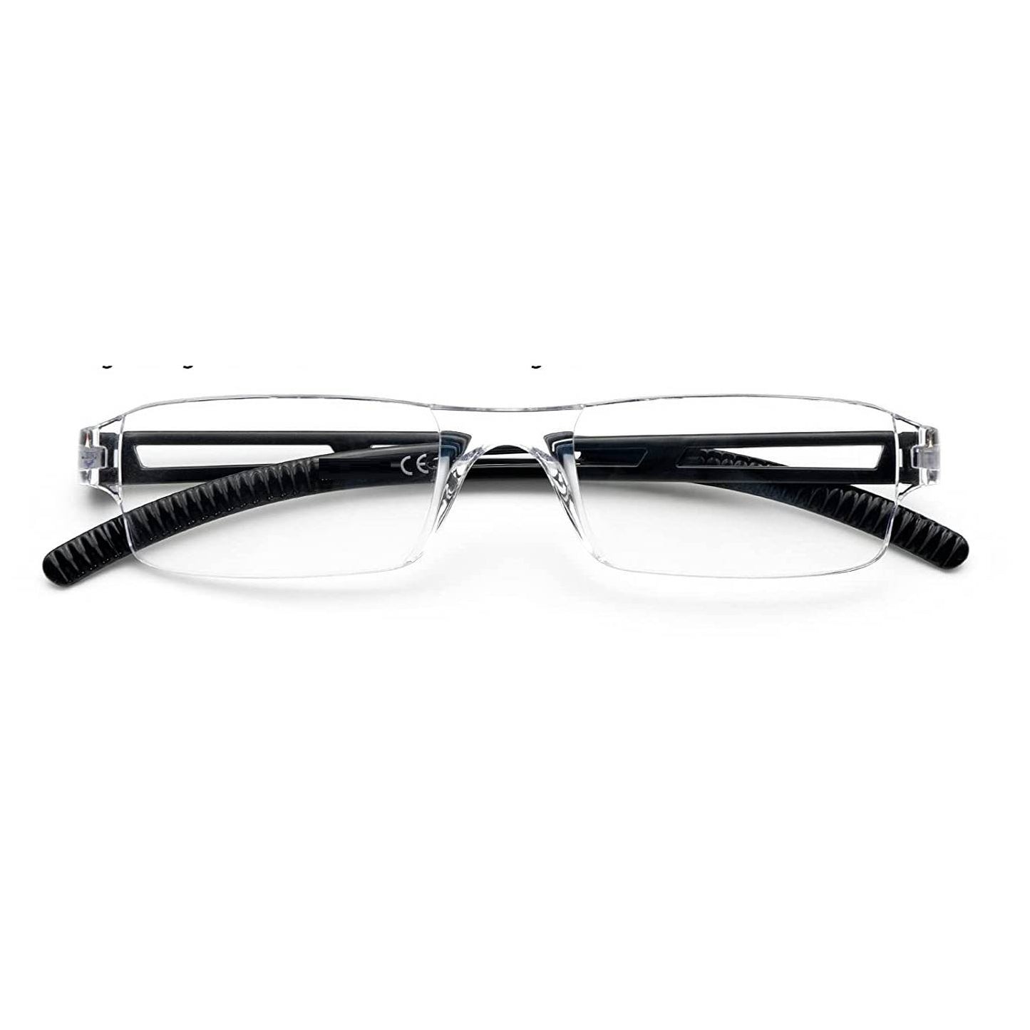 EYESafety Crystal Black Reading Glasses for Men and Women