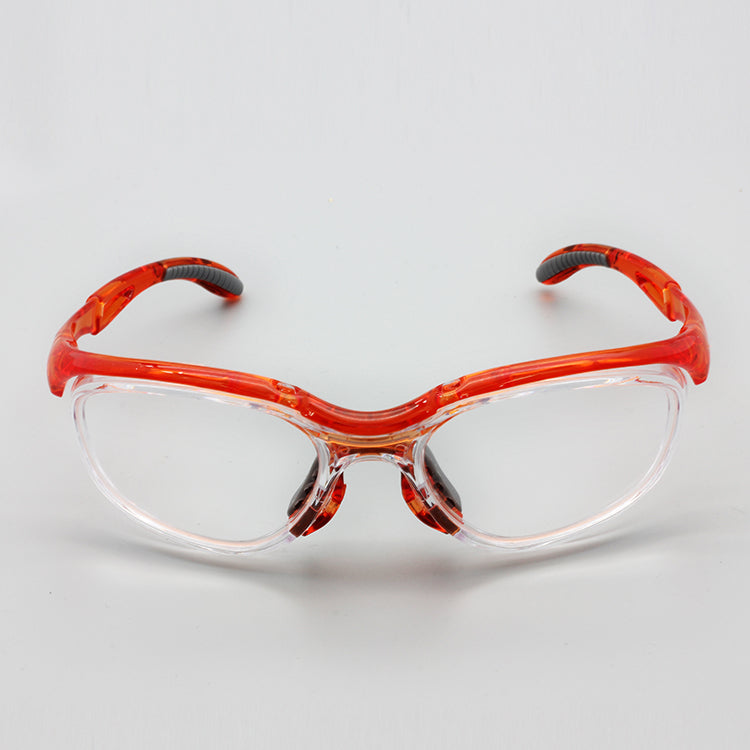 EYESafety Sports Safety Glasses with Power Glossy Orange Eyewear