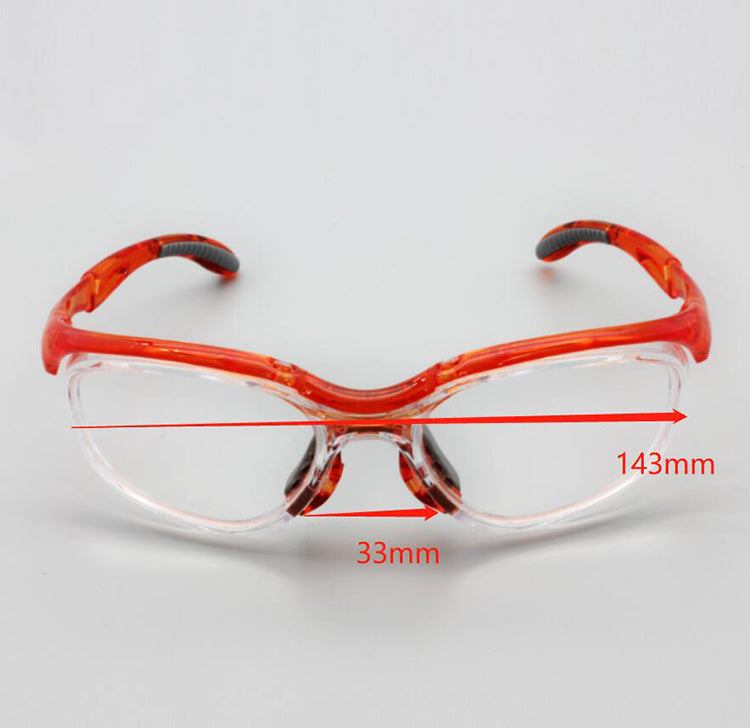EYESafety Sports Safety Glasses with Power Glossy Orange Eyewear