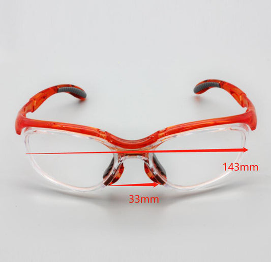 EYESafety Sports Safety Glasses with Power Glossy Orange Eyewear