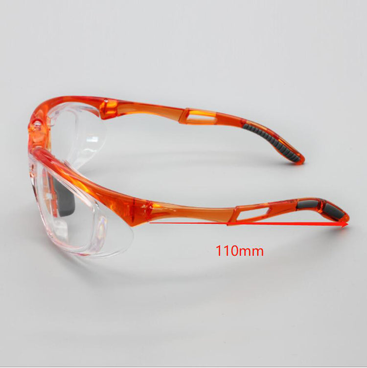 EYESafety Sports Safety Glasses with Power Glossy Orange Eyewear