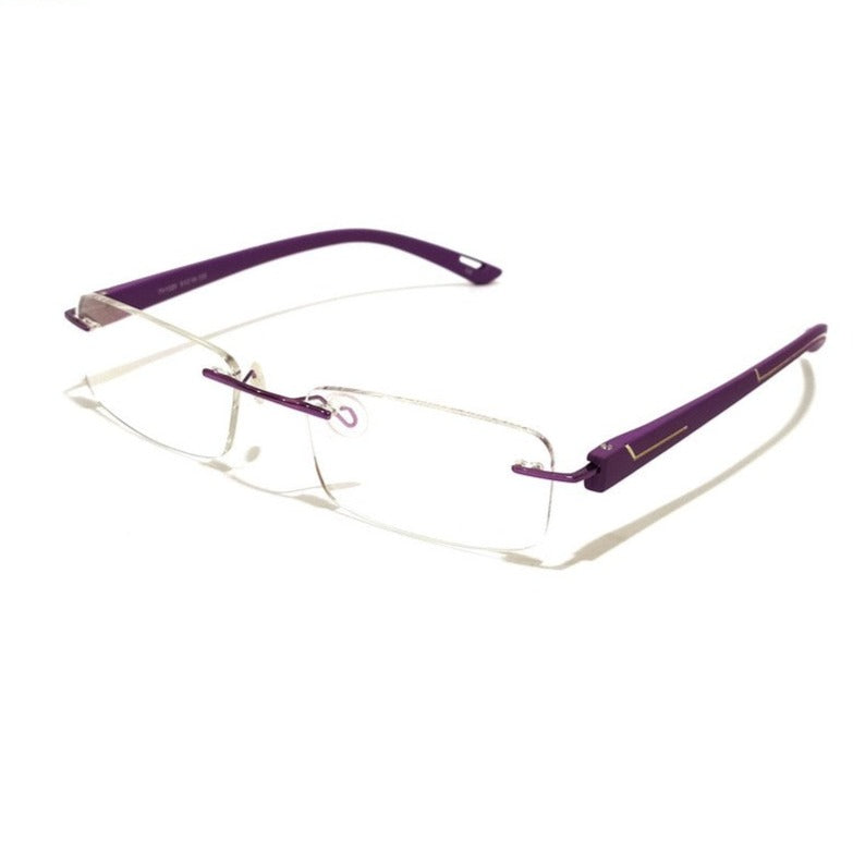 Purple Rimless Blue Light Blocker Computer Glasses TH1029PR