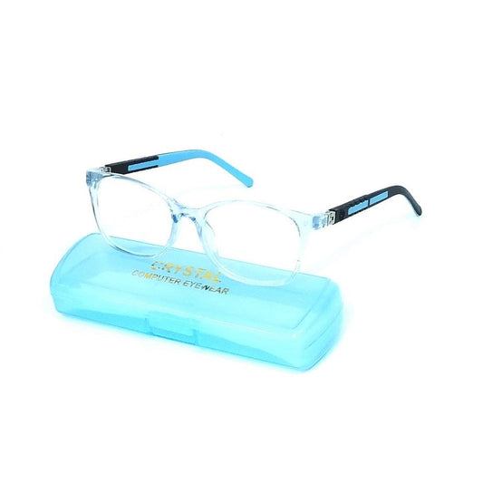 Cool & Clear: Square Transparent Blue Glasses - Blue Light Solution for Kids 6-10