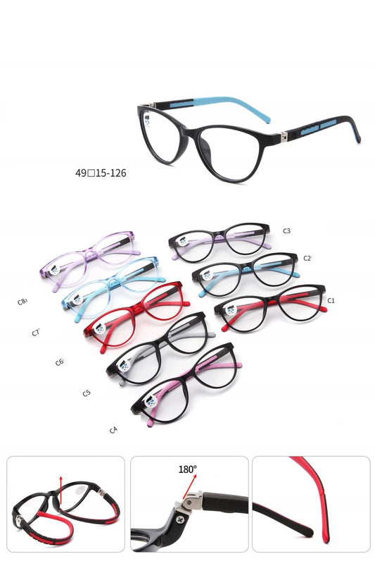 Cat Eye Frames for Kids Blue Light Glasses For Children Age 5 to 8 Years TR66