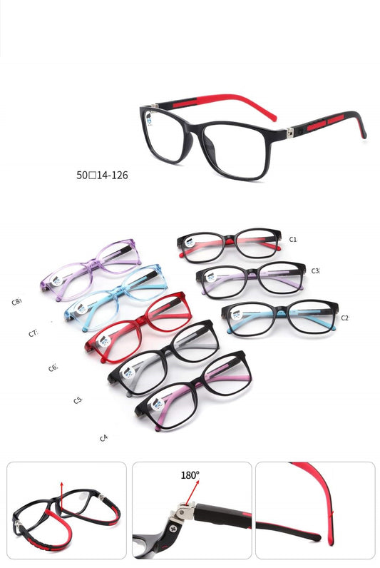 Square Kids Computer Frames Blue Light Glasses For Children Age 6 to 10 Years TR67