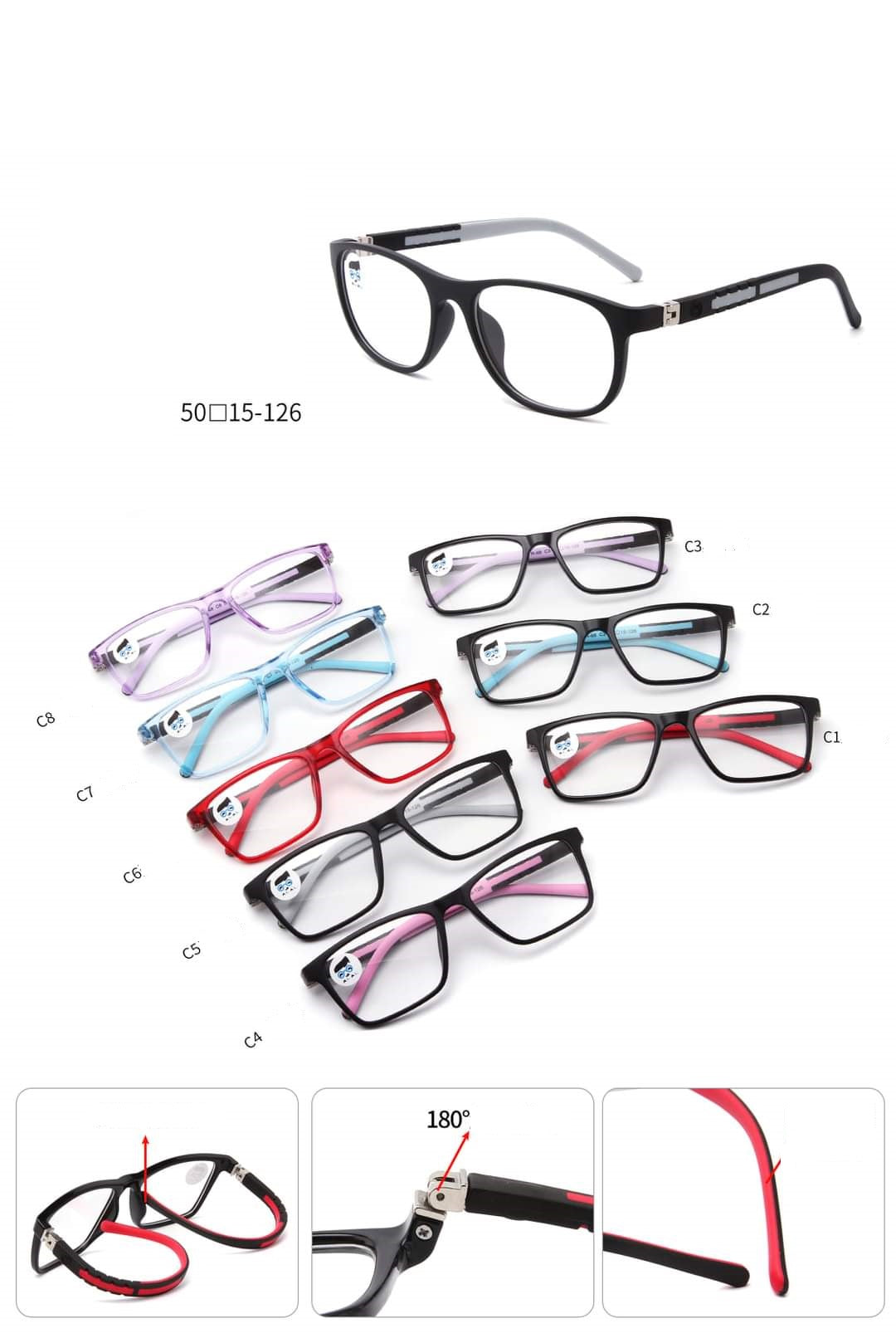 Kids Computer Frames Blue Light Glasses For Children Age 6 to 12 Years TR68