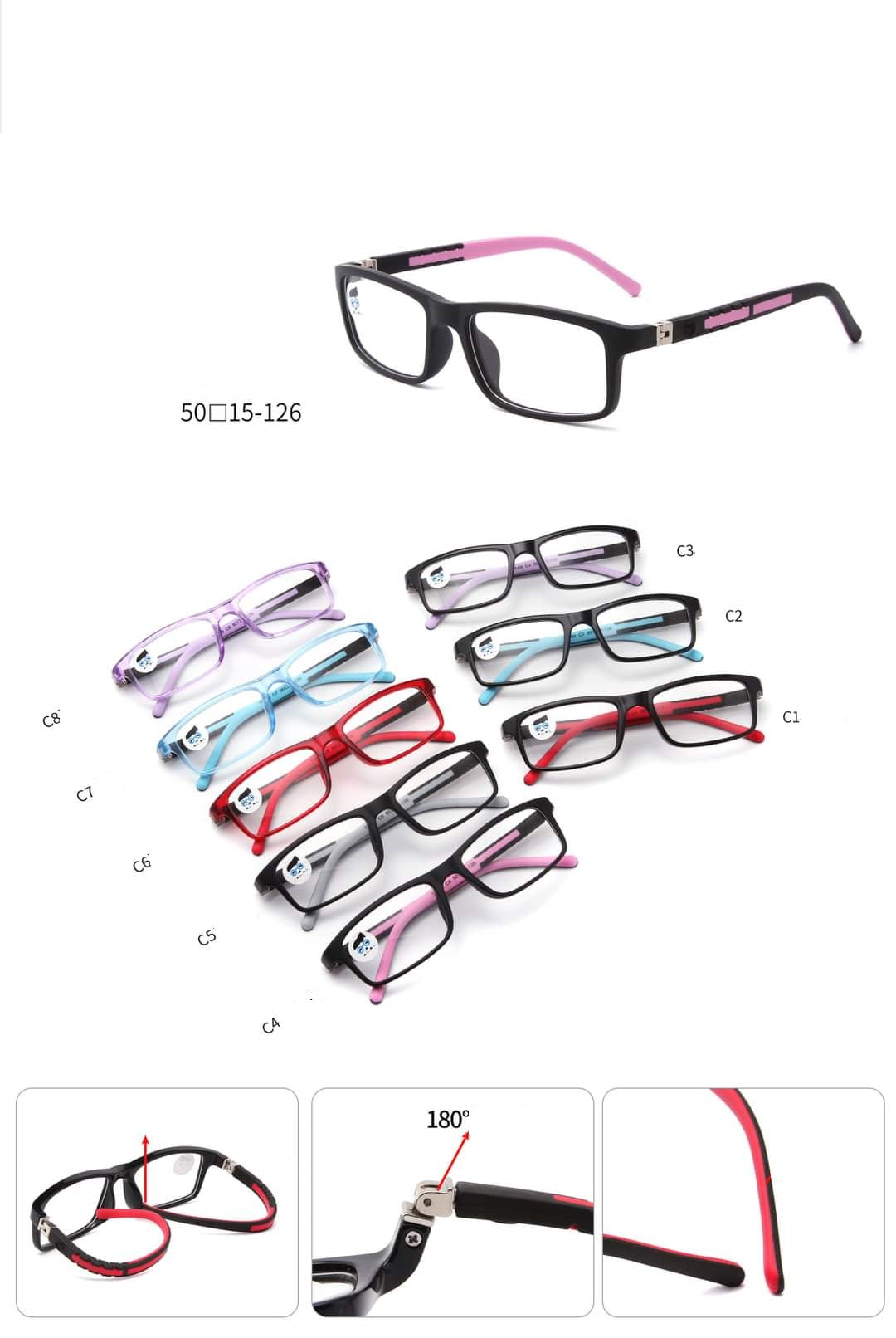 Kids Computer Frames Blue Light Glasses For Children Age 5 to 10 Years TR69