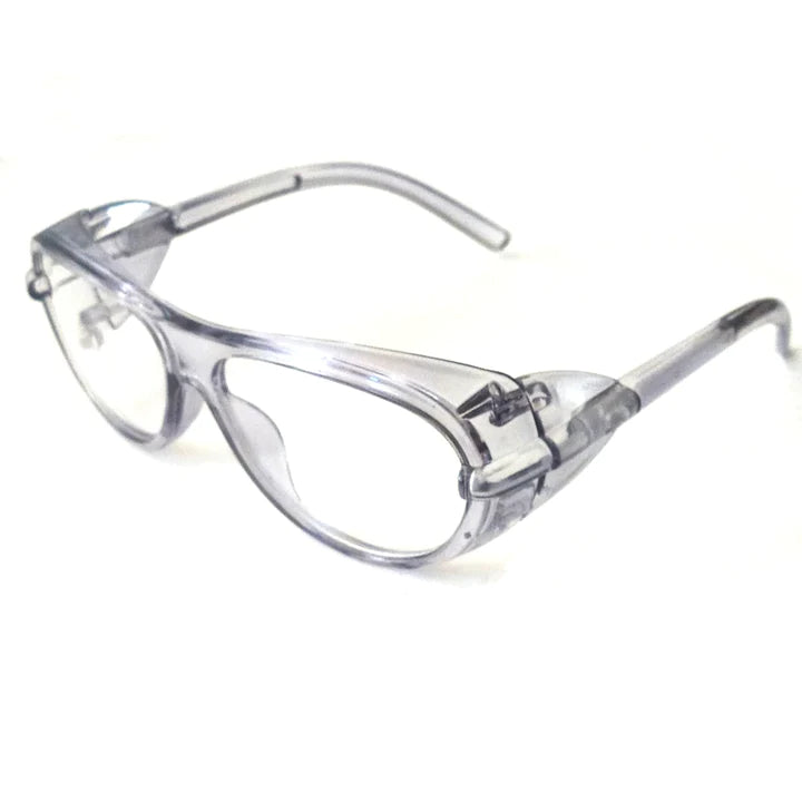 Transparent Grey Protective Glasses with Side Shield