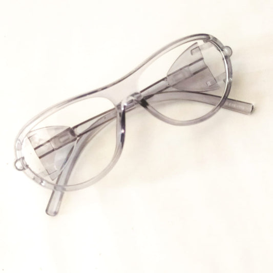 EYESafety Transparent Grey Eye Protection Glasses with Side Shields