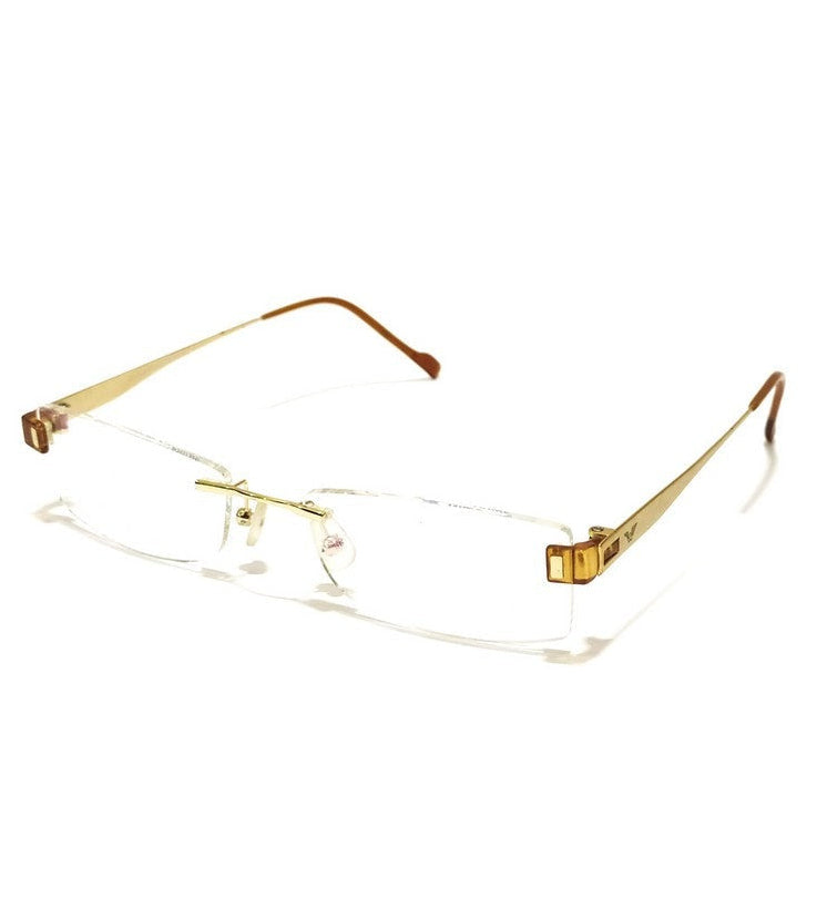 Gold Rimless Blue Light Blocker Computer Glasses W101GO