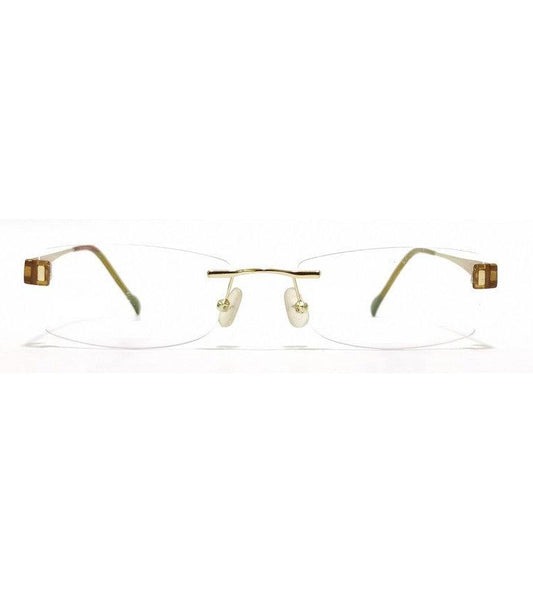 Gold Rimless Blue Light Blocker Computer Glasses W101GO - Glasses India Online