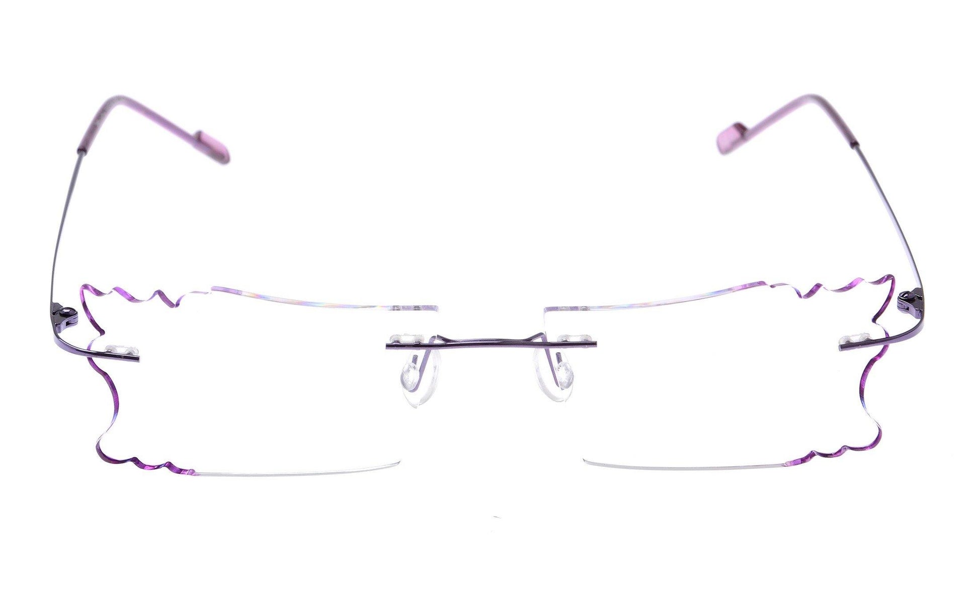 Buy Designer Party Eyewear Rimless Anti Glare Computer Glasses For Women A605PRButterfly - Glasses India Online in India