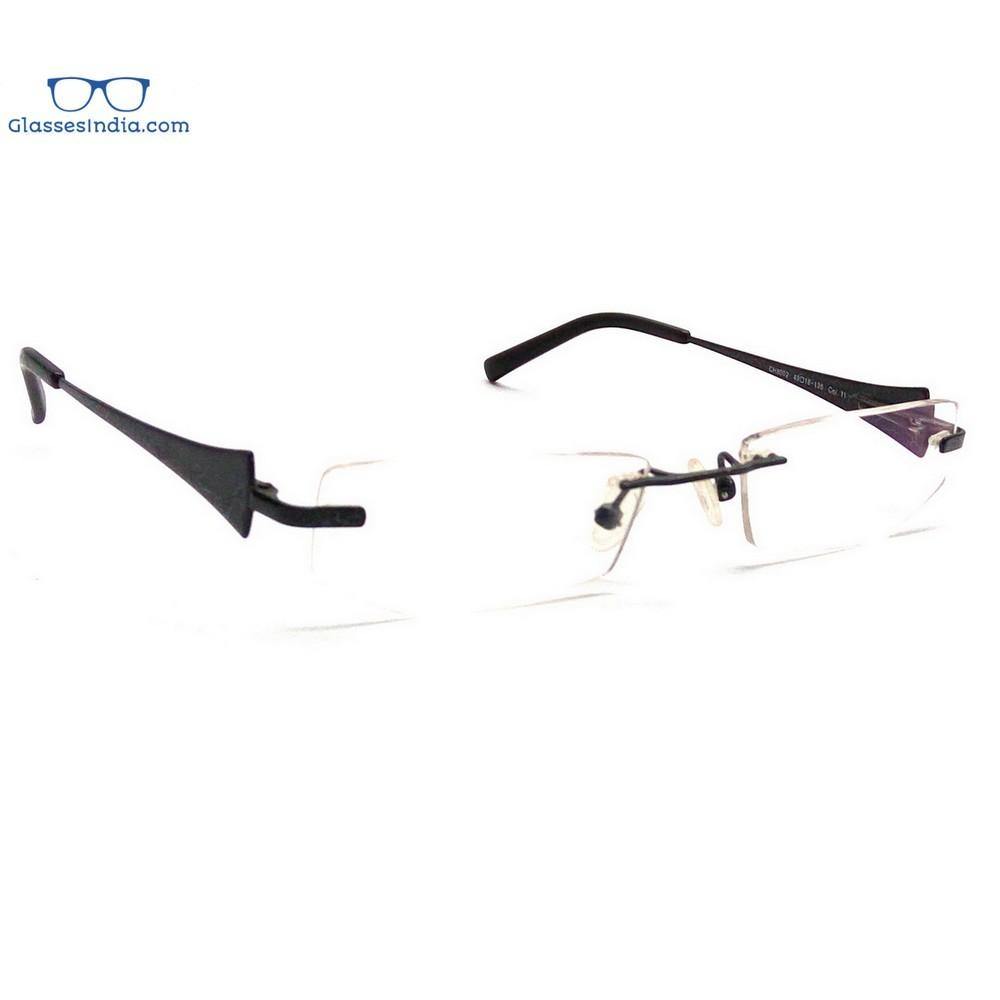 Black Rimless Computer Glasses with Anti Glare Coating CH8002BK - Glasses India Online