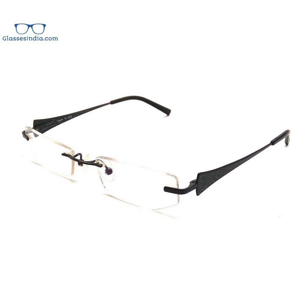 Black Rimless Computer Glasses with Anti Glare Coating CH8002BK - Glasses India Online