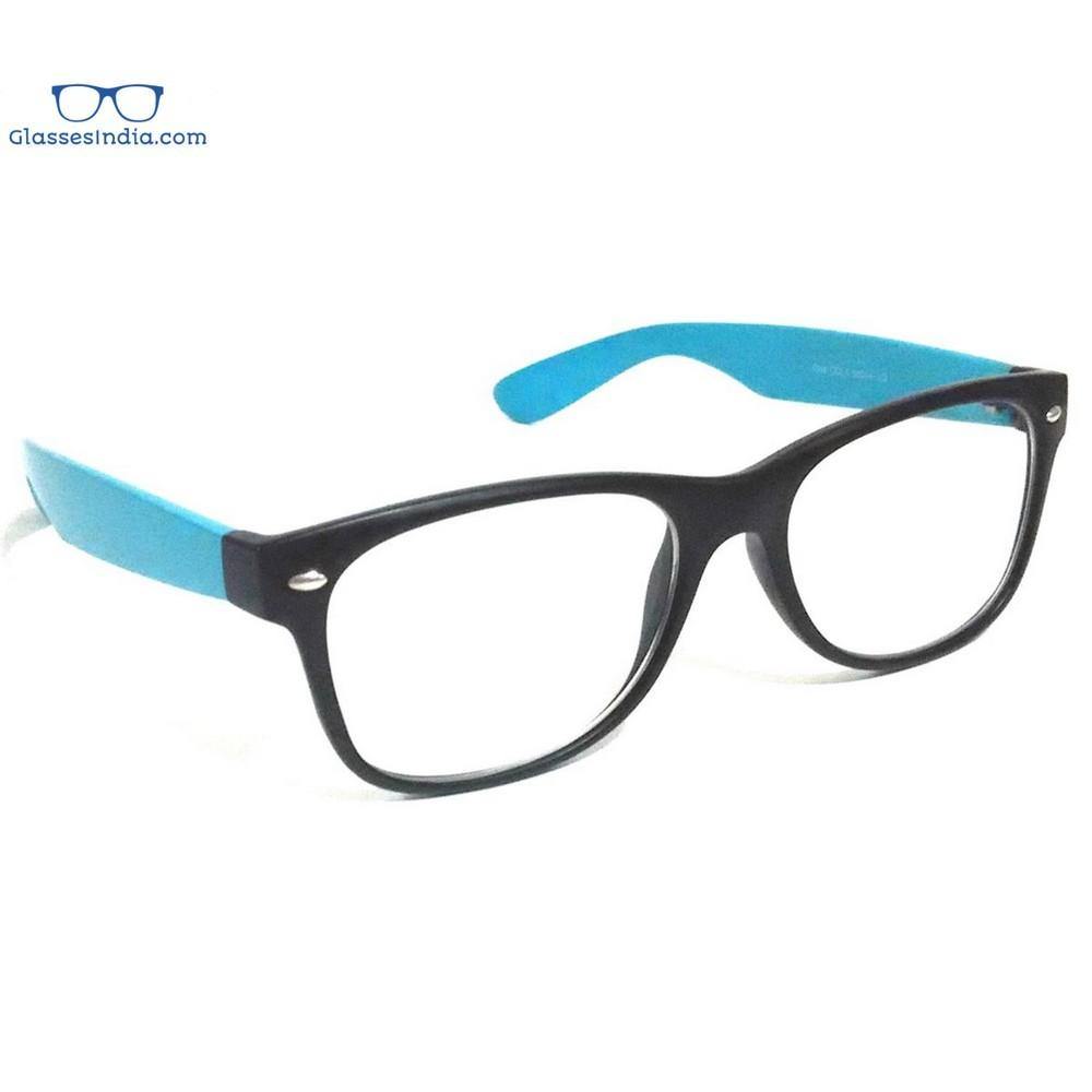 Black Computer Glasses with Anti Glare Coating F846BKBL - Glasses India Online