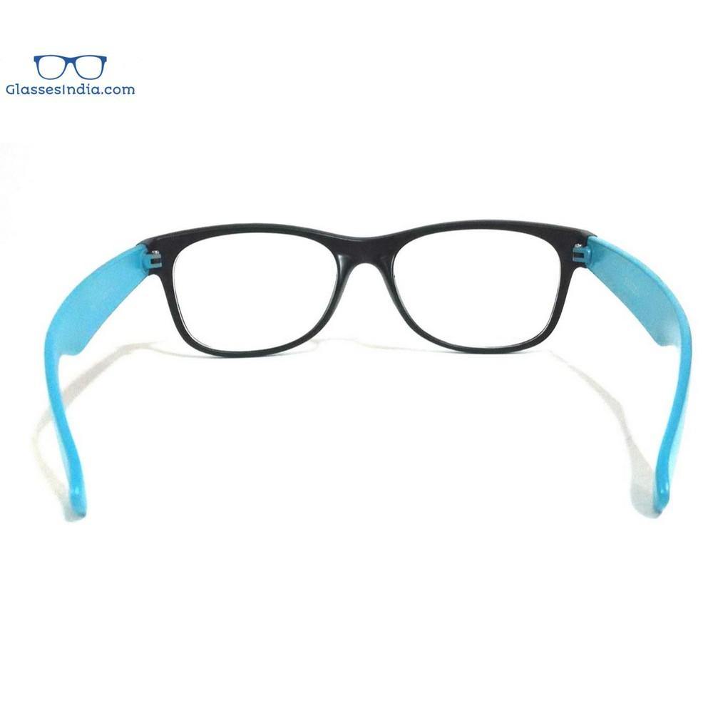 Black Computer Glasses with Anti Glare Coating F846BKBL - Glasses India Online