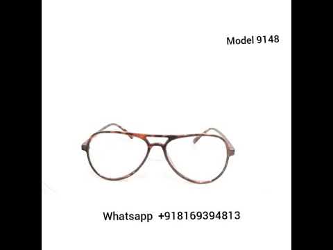 DA Aviator Full Frame Eyeglasses Spectacle Frame with Zero Power Clear Lens