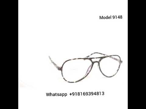 Black Grey Zebra Print Aviator Full Frame Eyeglasses Spectacle Frame with Zero Power Clear Lens