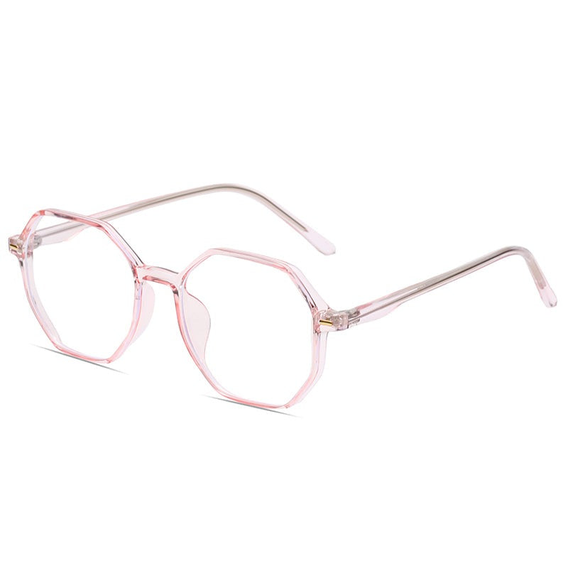 Transparent Pink Vintage Blue Light Computer Glasses