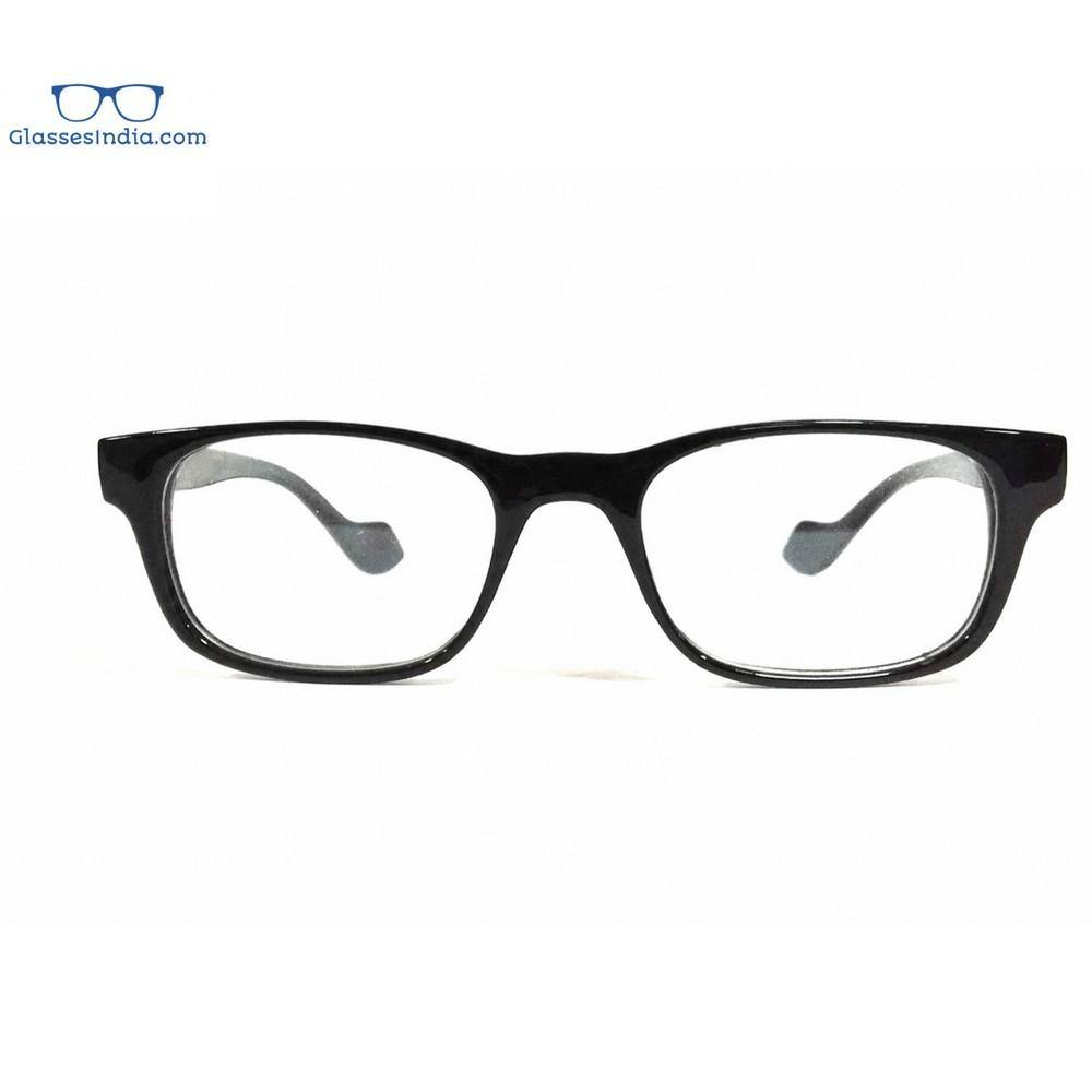 Black Computer Glasses with Anti Glare Coating J038BK - Glasses India Online