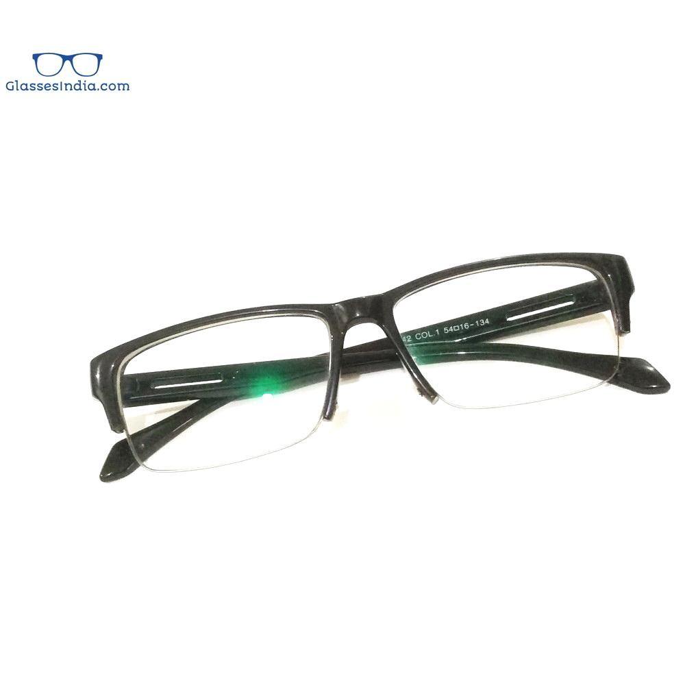 Black Computer Glasses with Anti Glare Coating J042BK - Glasses India Online