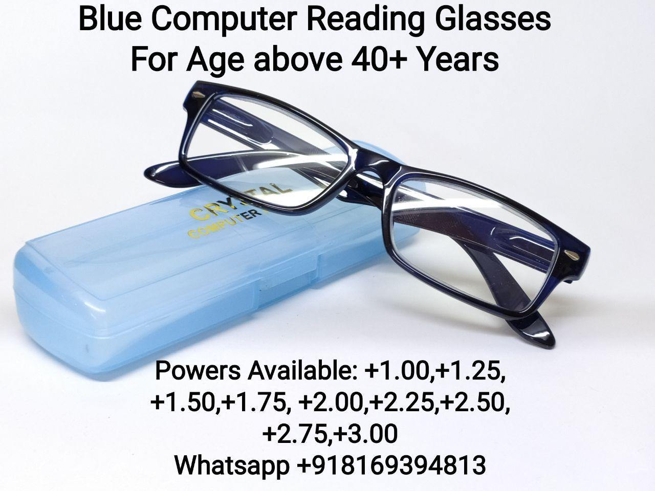Blue Computer Reading Glasses for Men and Women