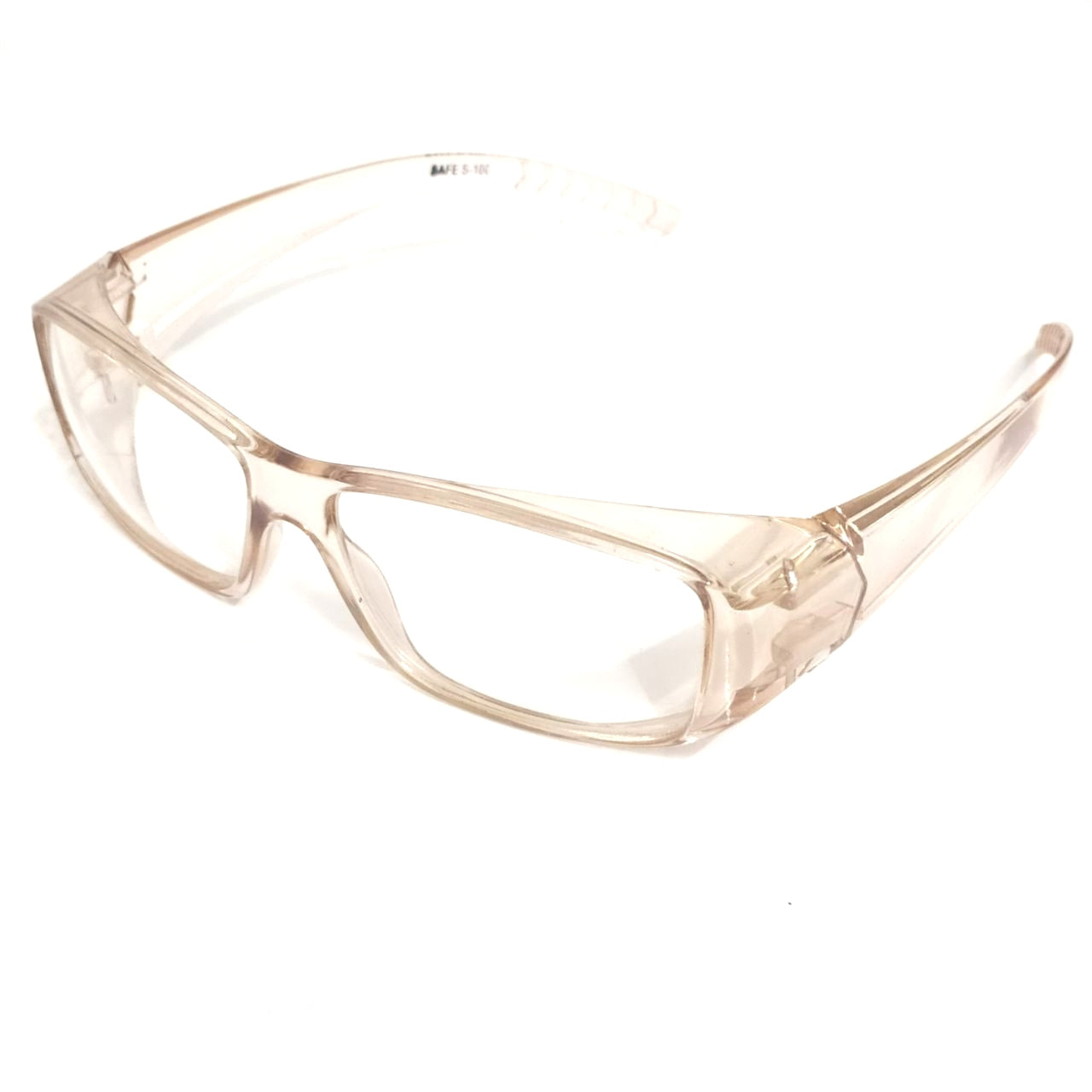 Brown Clear Frame Clear Lens Prescription Biker Cycling Driving Glasses