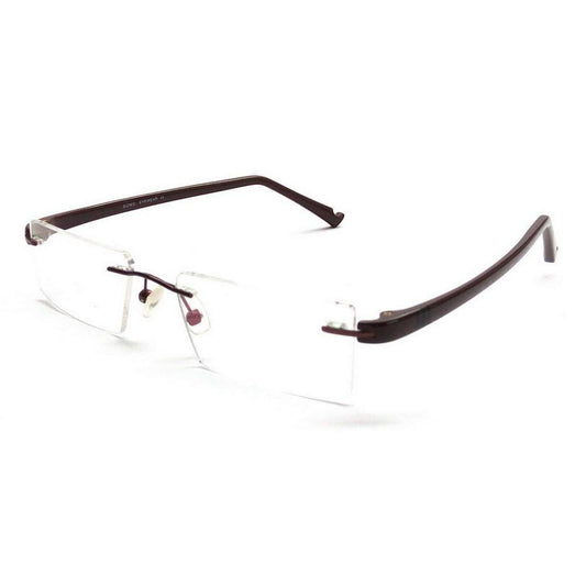 Brown Rimless Blue Light Blocker Computer Glasses S002BR