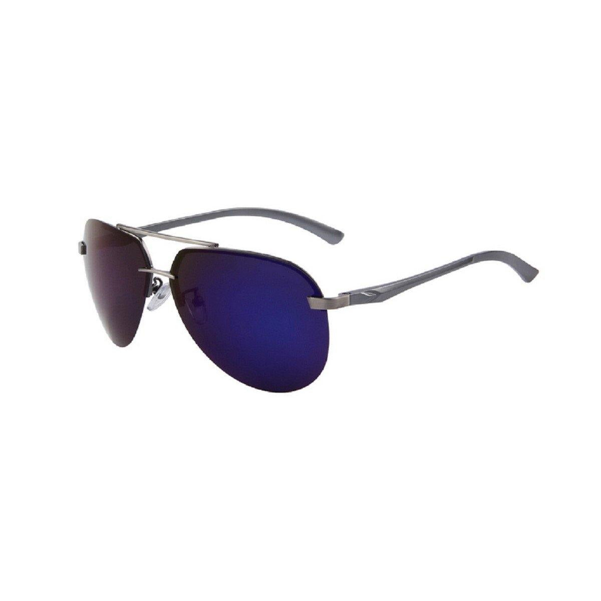 Buy HD Vision Blue Mirror Polarized Aviator Sunglasses - Glasses India Online in India