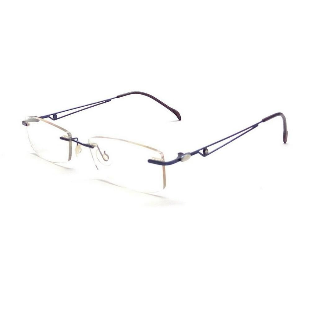Blue Computer Glass Blue Rimless Blue Light Blocker Computer Glasses Frameless Glass Specs ...