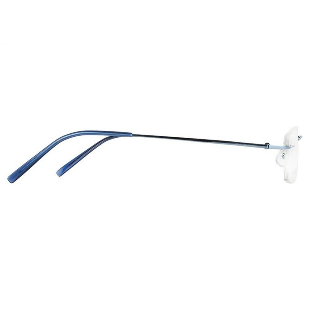 Blue Rimless Computer Glasses with Anti Glare Coating - GlassesIndia