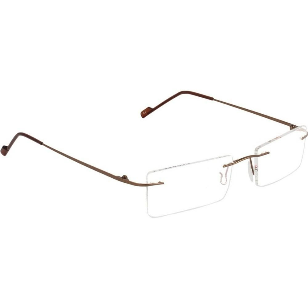 Brown Rimless Computer Glasses with Anti Glare Coating - GlassesIndia ...