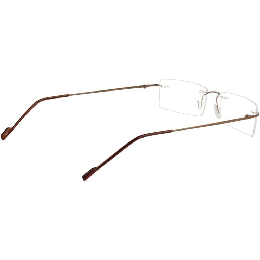 Brown Rimless Computer Glasses with Anti Glare Coating - GlassesIndia