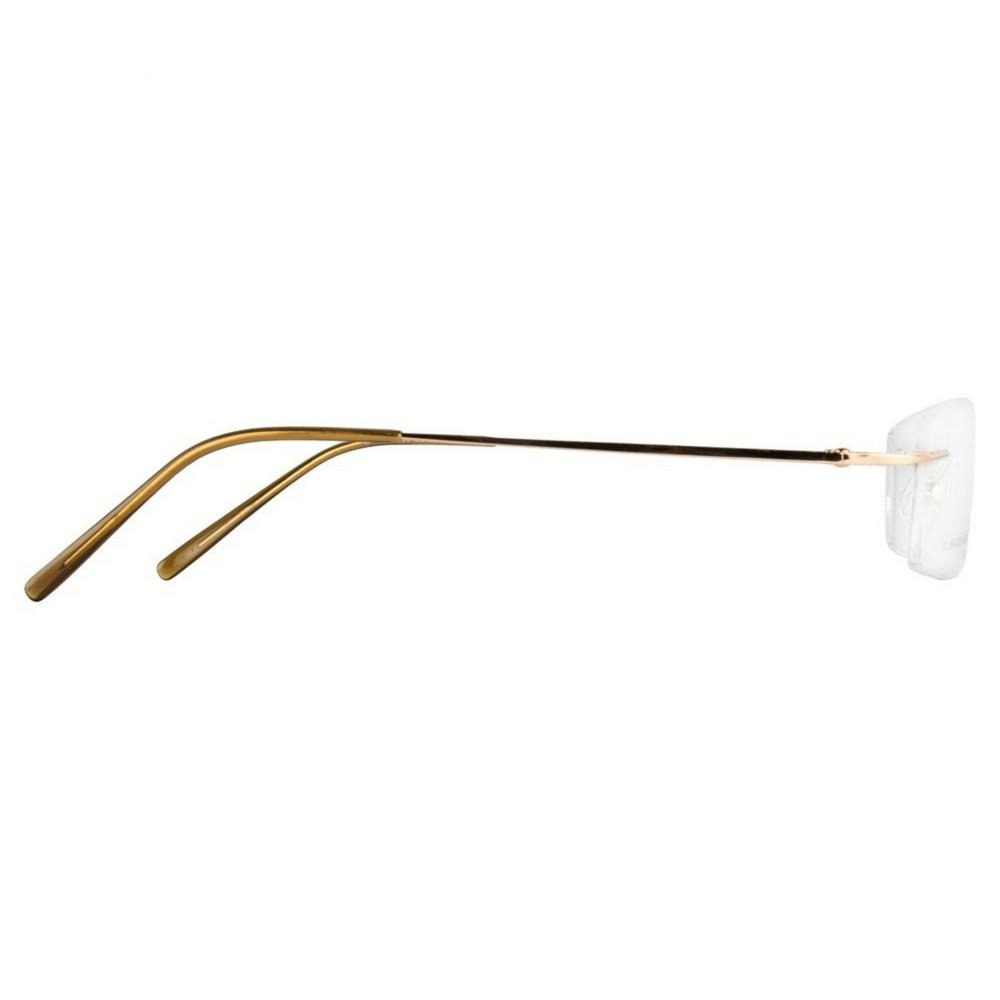 Gold Rimless Computer Glasses with Anti Glare Coating Frameless Glass ...