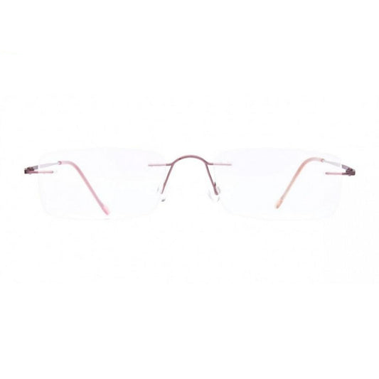 Pink Rimless Computer Glasses with Anti Glare Coating - GlassesIndia